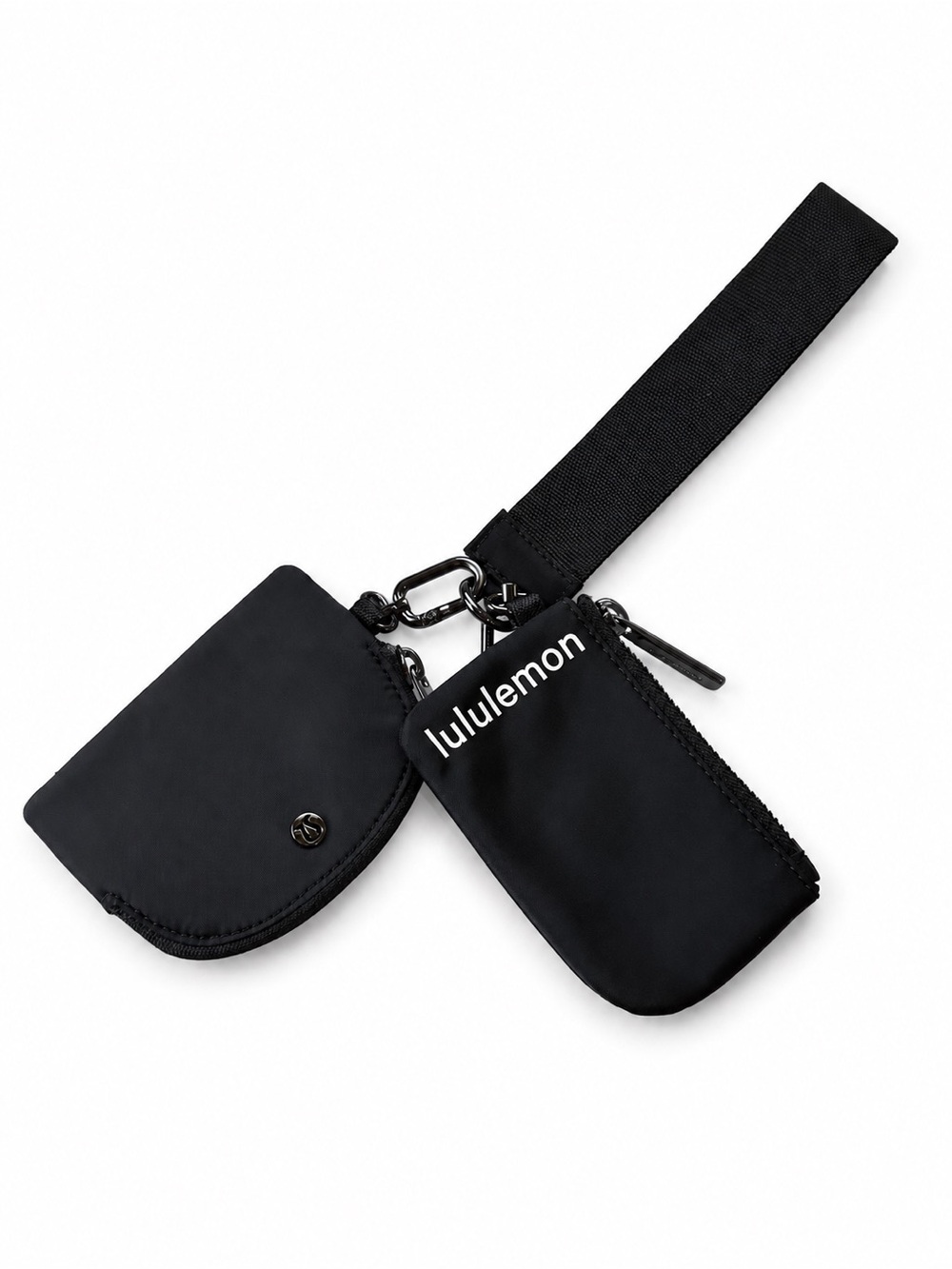 Lululemon Dual Pouch Wristlet Black Gunmetal